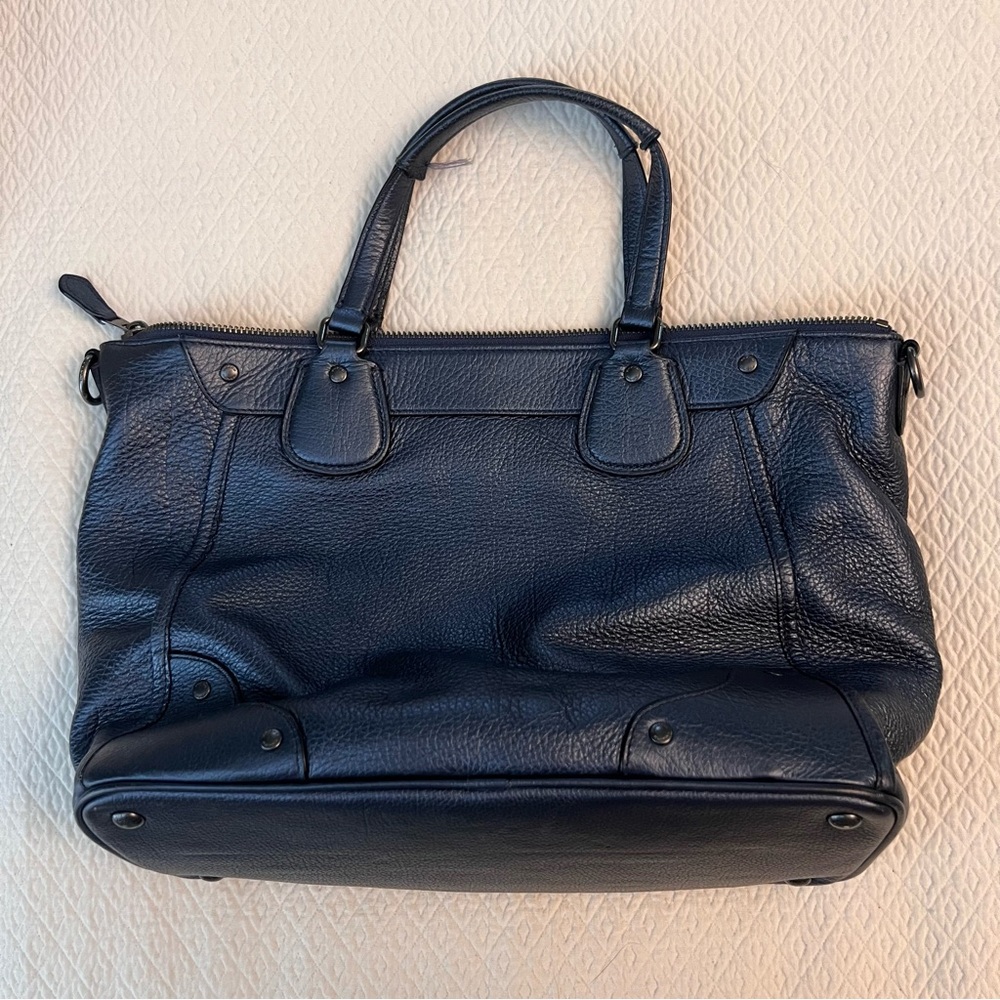 COACH Mickie Satchel Pearlised Blue Leather - Picture 2 of 16
